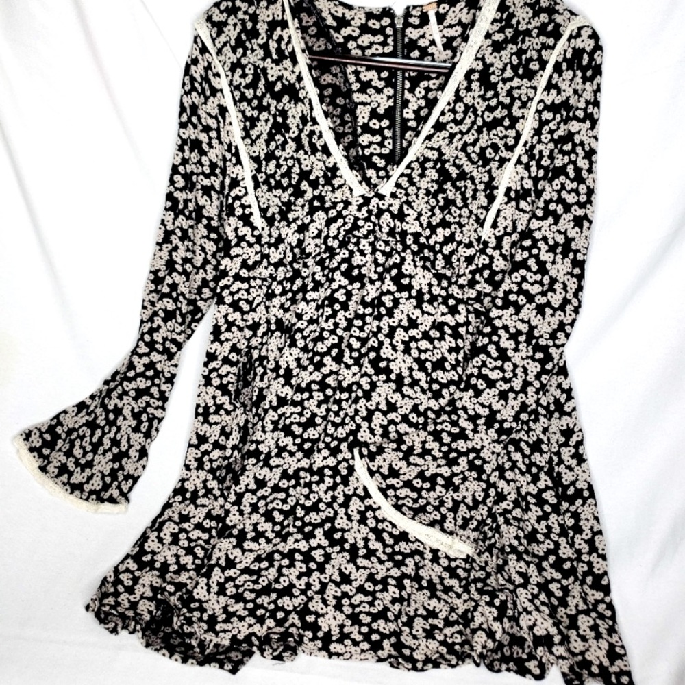 Free People Floral Mini Dress OB558287 Large